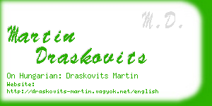 martin draskovits business card